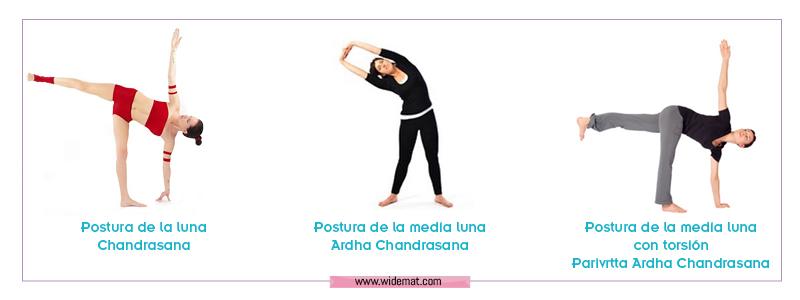 Variantes de Ardha Chandrasana