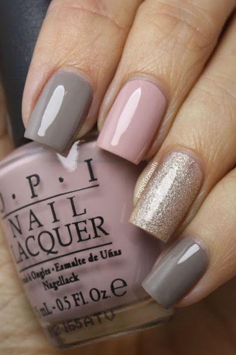 uñas de dos colores