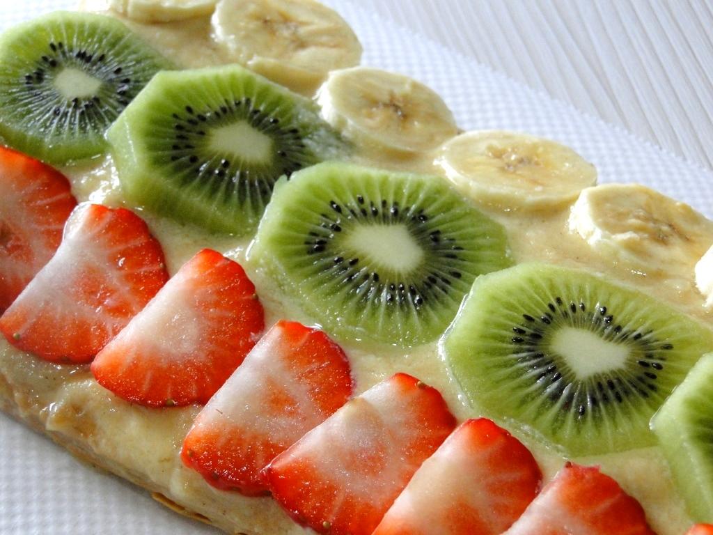 tarta de crema y fruta sin azúcar- zoom