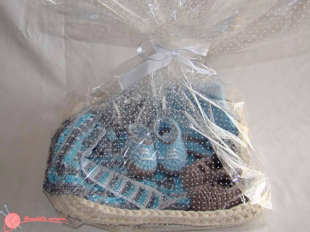 Baby box o Canastilla de bebe ganchillo (5)