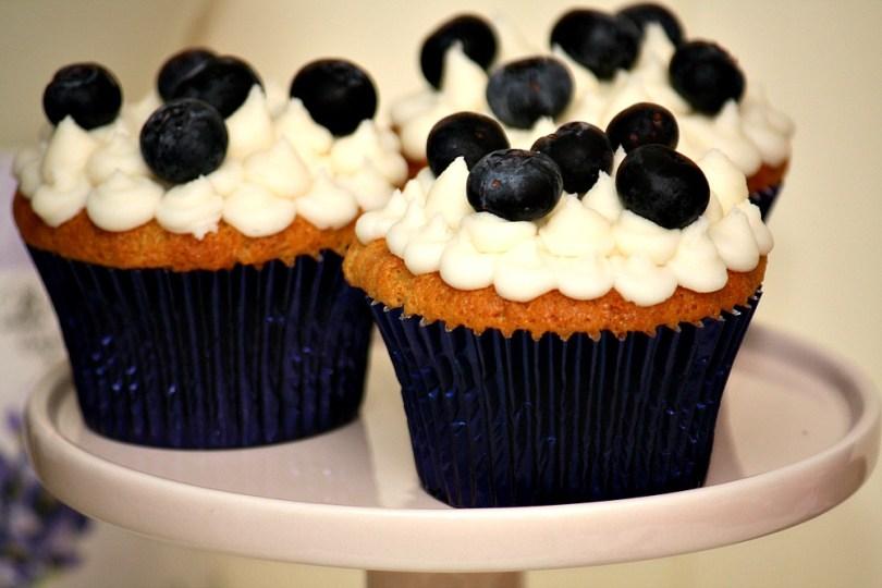 Cupcake de arándanos