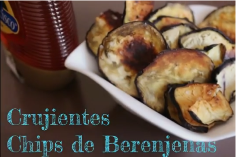 chips de berenjena al horno