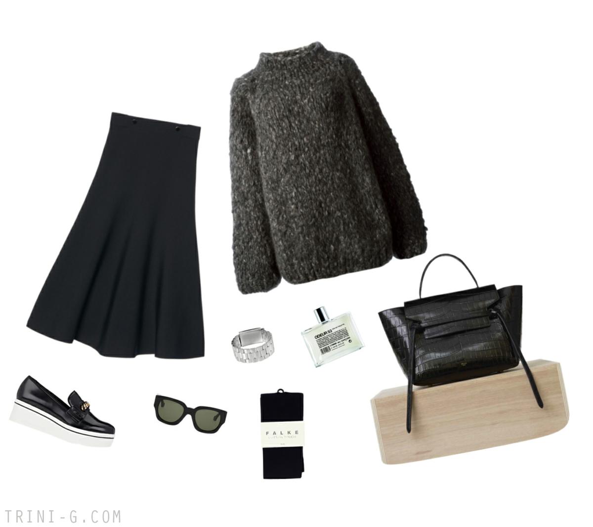 Trini | Sandro skirt Celine bag