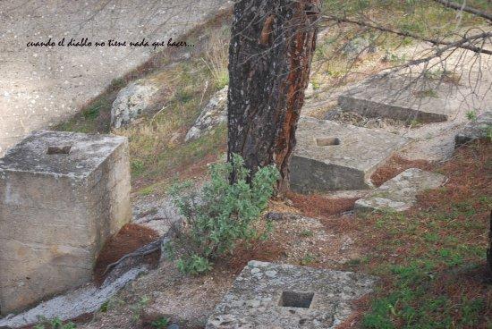 Detalle de restos de la obra