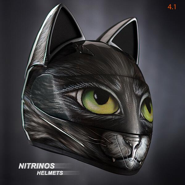 Neko-helmet, cascos con forma de cabeza de gato