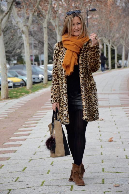 Leopard print coat
