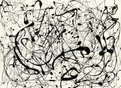 Pintura titulada número 14 realizada por Jackson Pollock