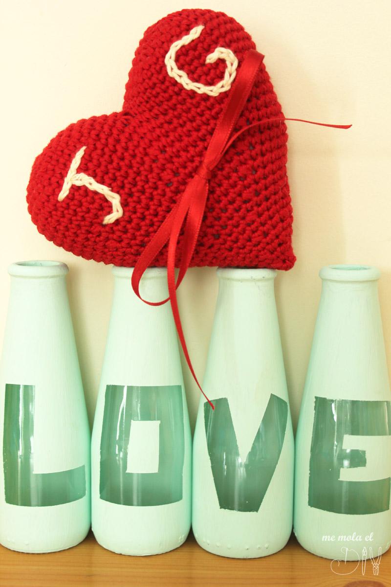 centro de mesa boda diy love