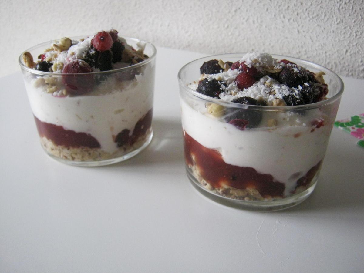postre yogurt frutas