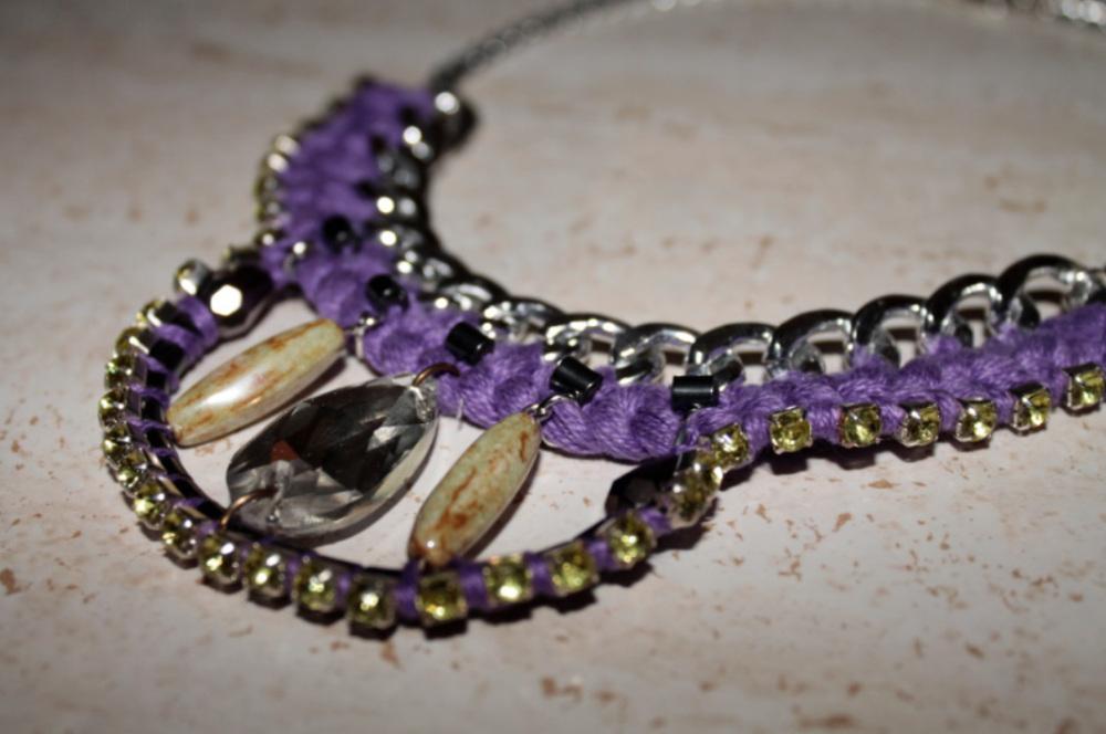 como haceer un collar de moda strass