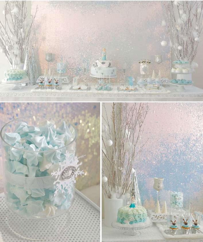 Decoración mesa dulce Frozen