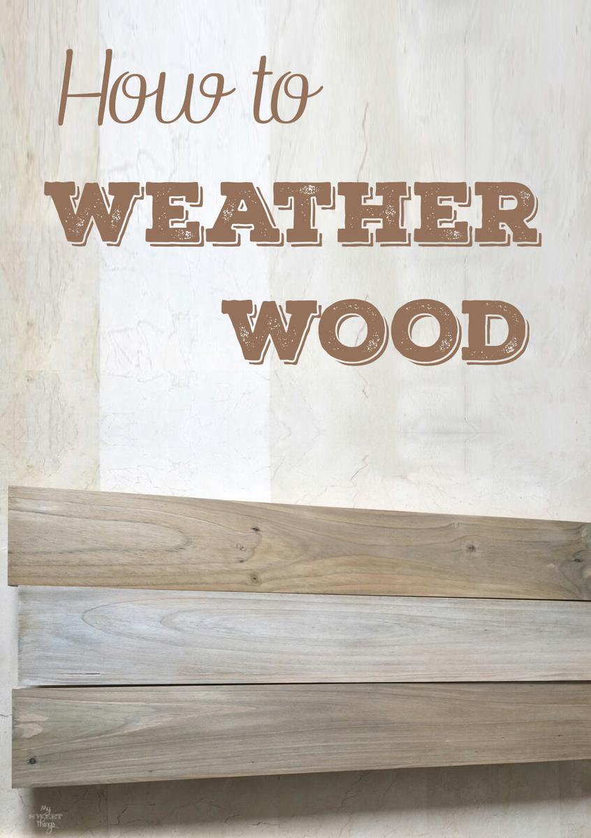 If you wonder how to weather wood yourself the easy way you cant miss this post. Take some paint, a container and a rag and enjoy the process.