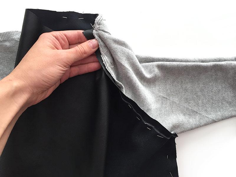 Chaqueta de punto y polipiel de un cardigan básico -DIY-