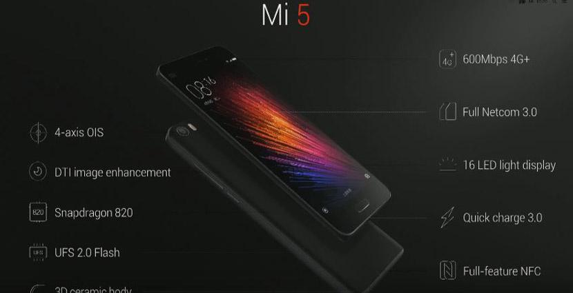 Xiaomi Mi 5 Especificaciones generales