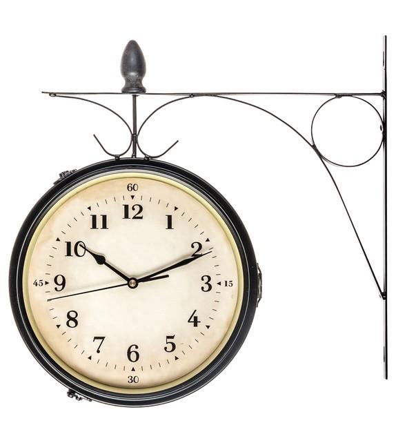 RELOJ ANTIGUO ESTACIÓN NEGRO