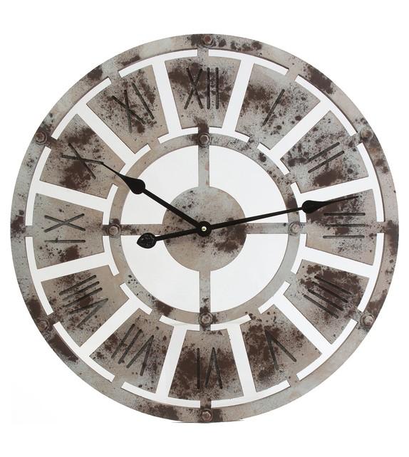 RELOJ MADERA PEQUEÑO SILVER
