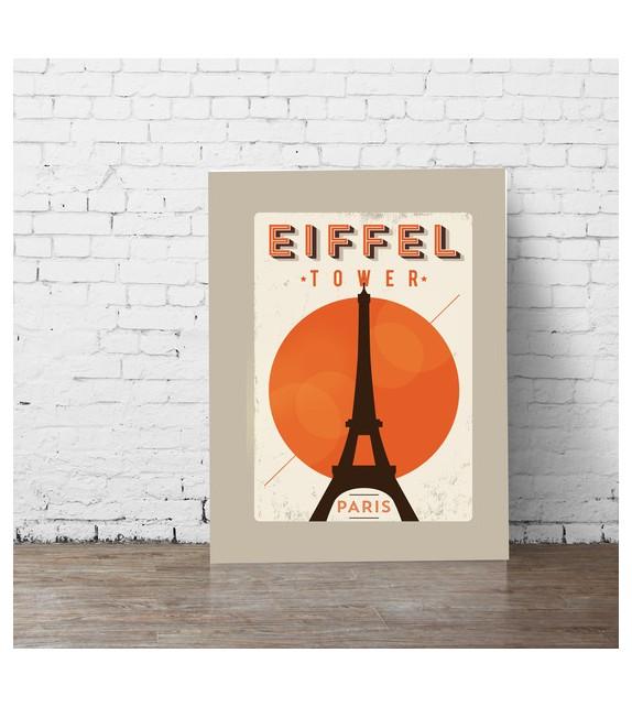 CUADRO MADERA EIFFEL TOWER PARIS