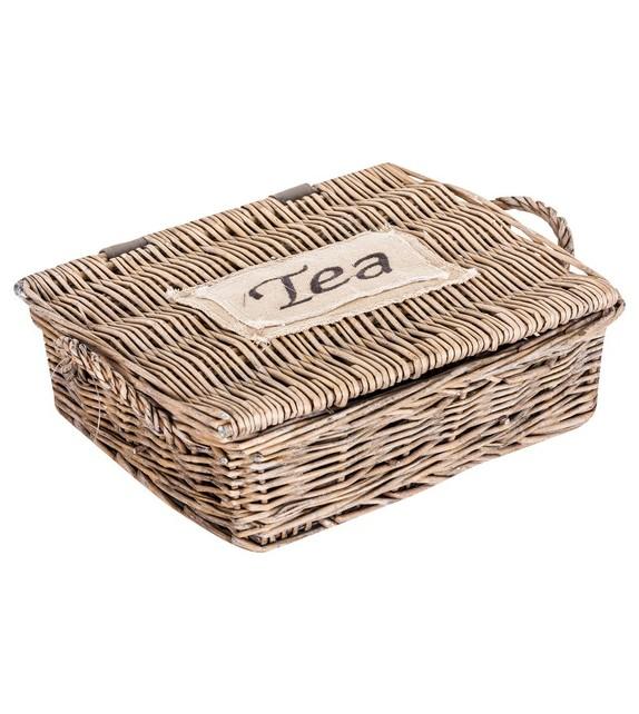 CESTA CON TAPA DE MIMBRE PARA TEA