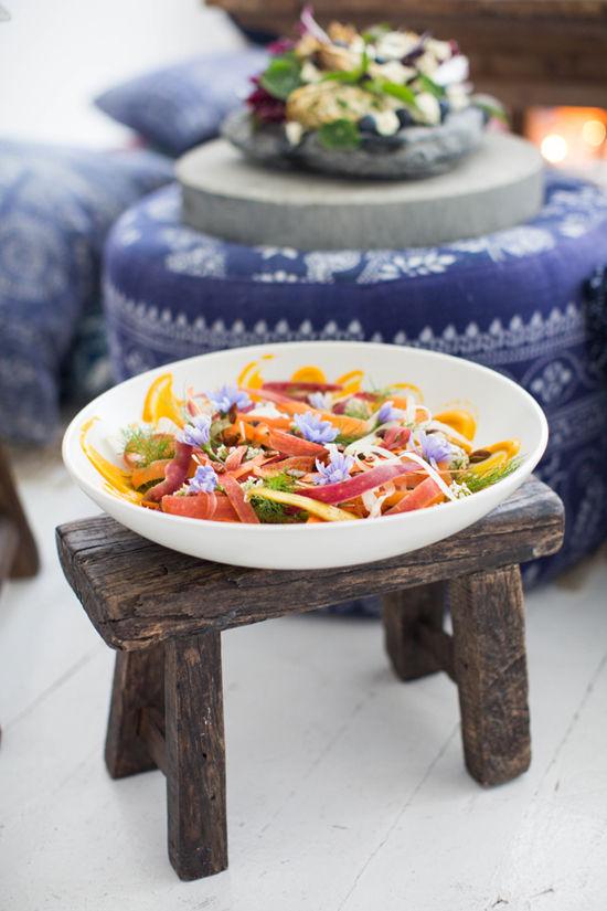 Comida preparada para la fiesta