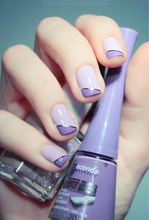 uñas color lila