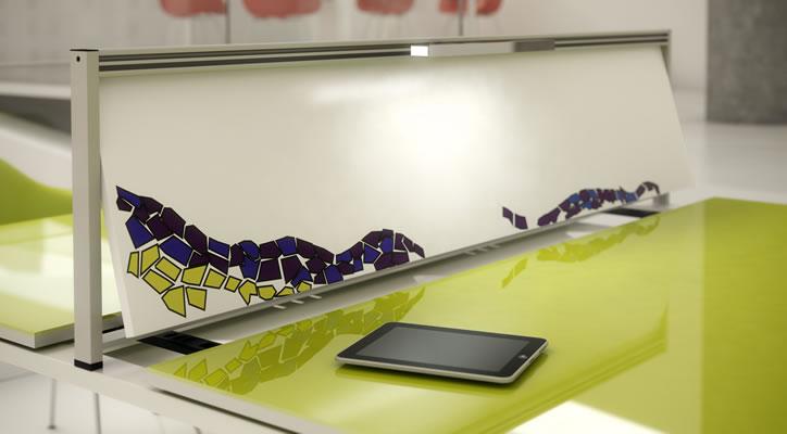 Detalle mueble Despacho a despacho acabado en melamina Luxe