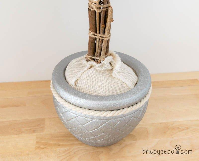 como hacer un topiario de tela