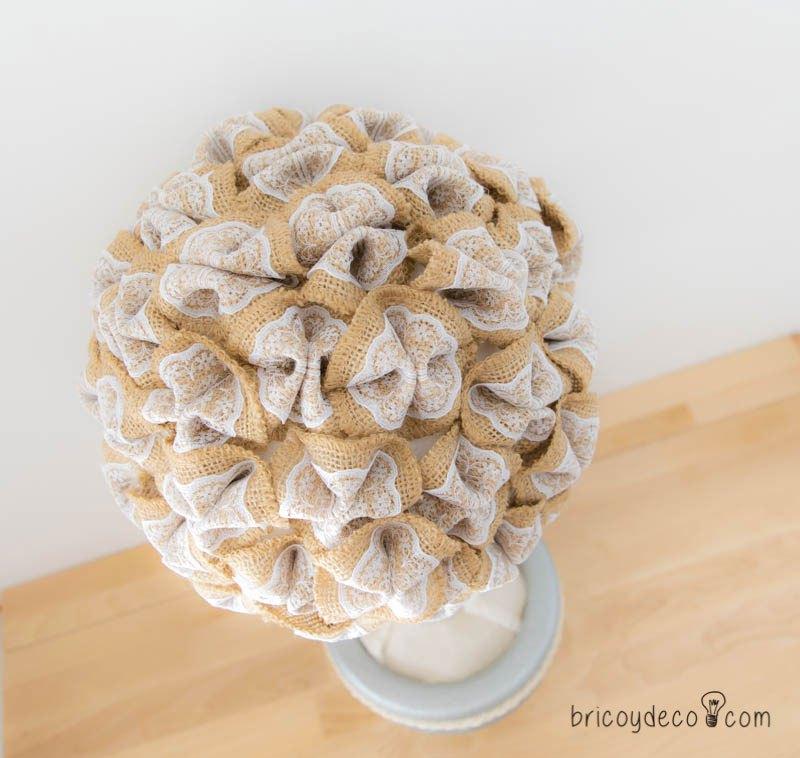 como hacer un topiario de tela