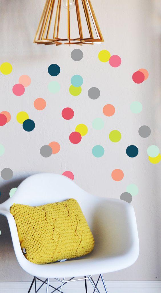 Paredes con formas geométricas