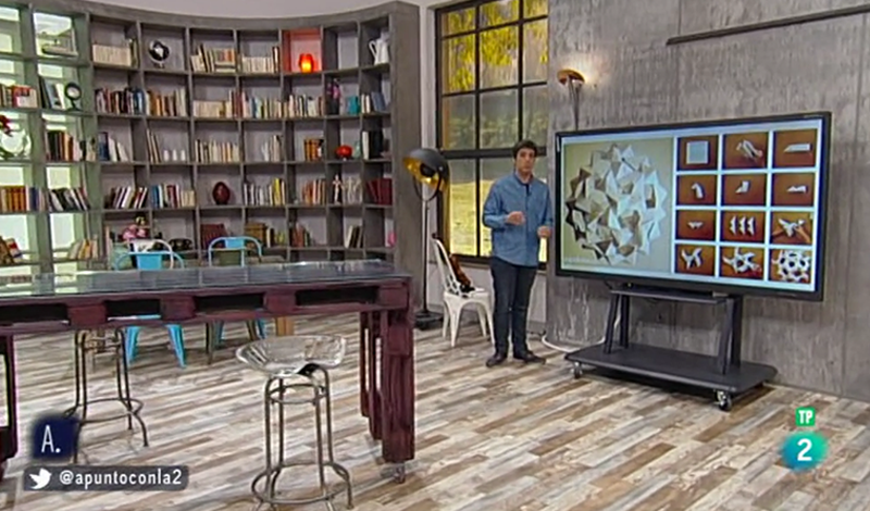 Lampara de papel en programa a punto con la 2