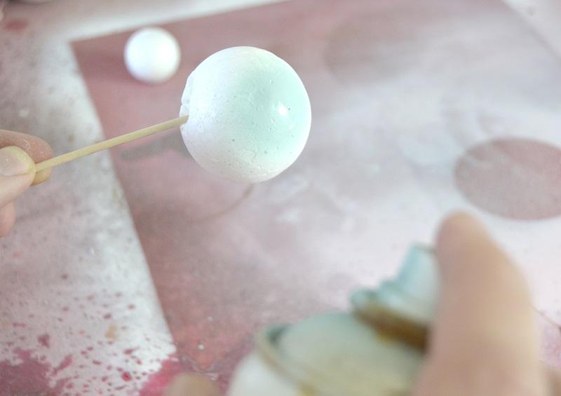 pintar bolas de porex 3