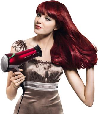 Secador Satin Hair 7 Colour Braun pelo rojo largo