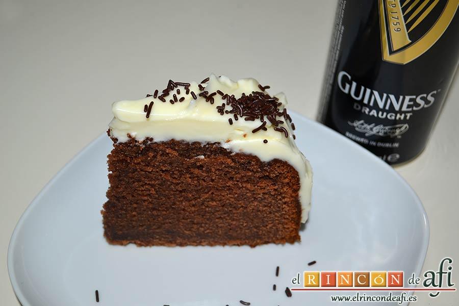 Tarta Guinness, sugerencia de presentación