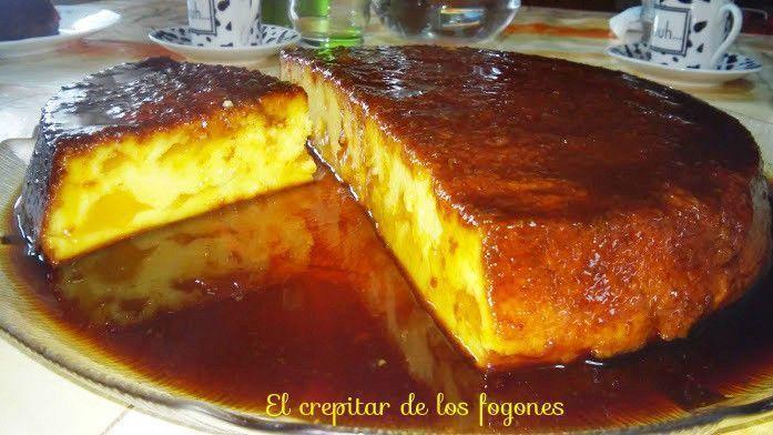 pudin de pan con mermelada de albaricoque