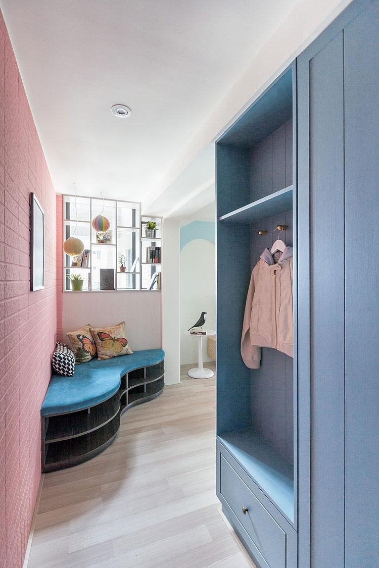 apartamento pequeño con toques de color