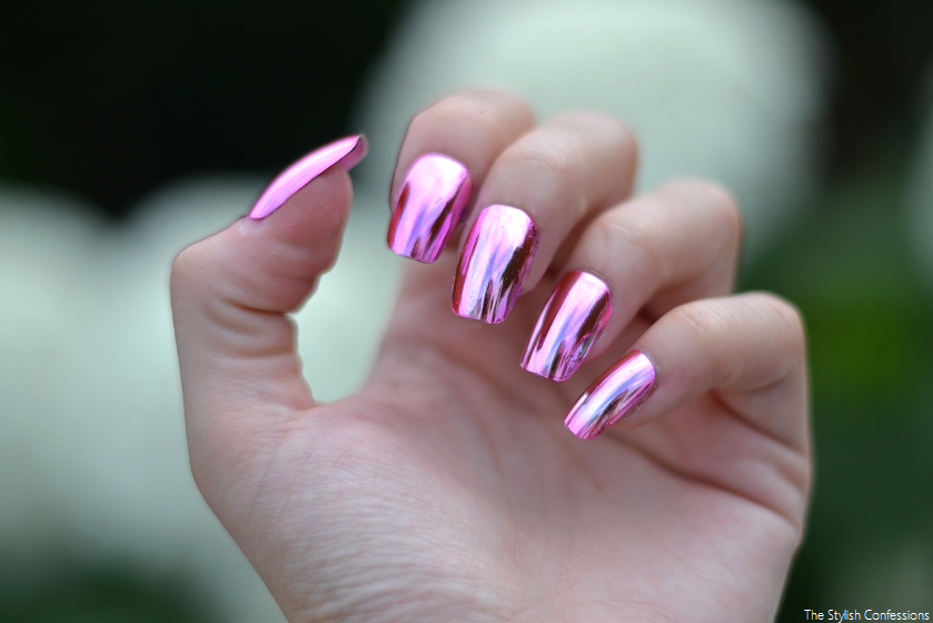 Mirror nails rosa