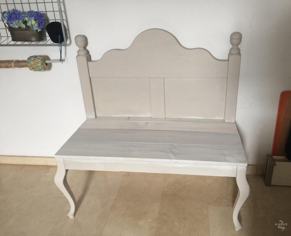 How a headboard and a chair ended up together - the finished structure