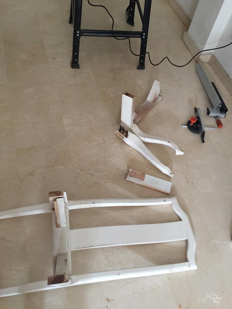 How a headboard and a chair ended up together - how to dismantle a chair