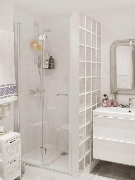 bañera por una ducha. Ducha con Mampara de Cristal y Pavés