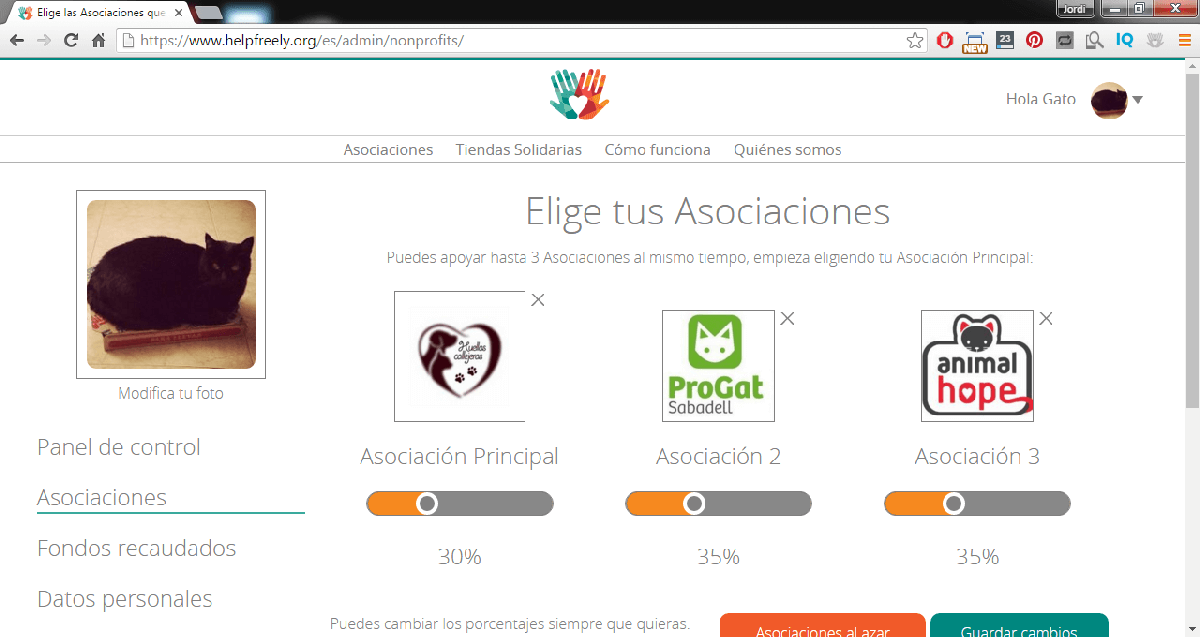Asociaciones de Helpfreely