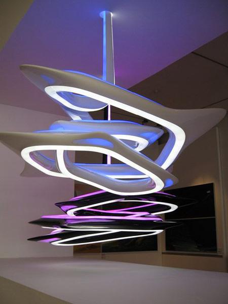 The vortexx Chandelier by Zaha Hadid