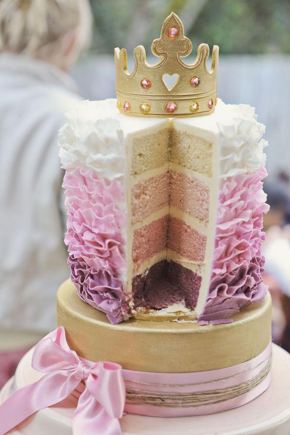 torta degradé princesas
