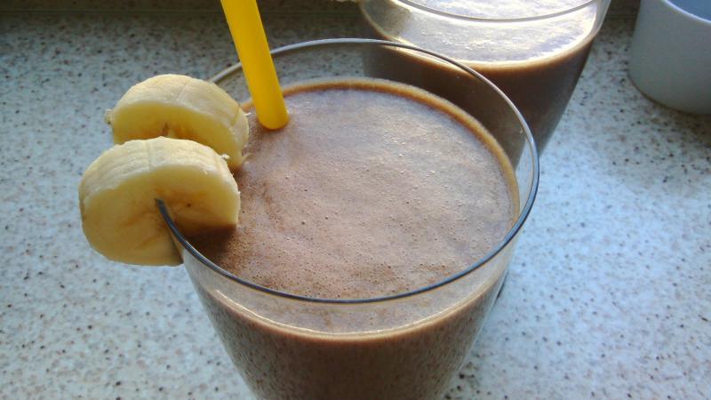 Smoothie de chocolate y plátano o banana