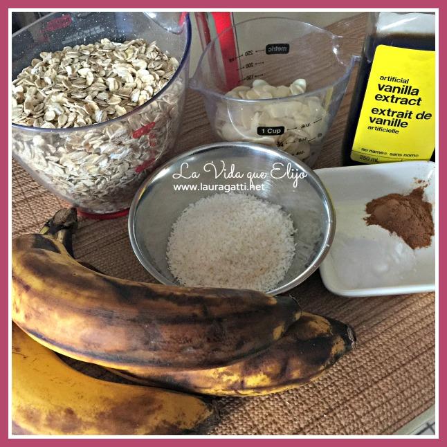 Galletas de plátano y avena