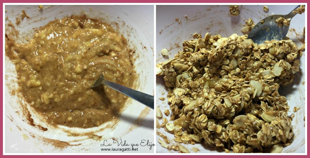 Galletas de plátano y avena