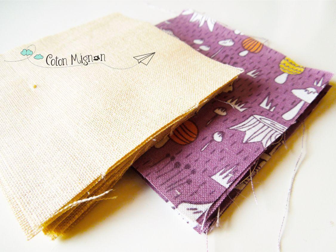 cuadrados de diferentes telas