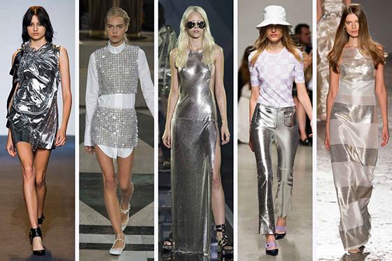 Tendencia, metálicos. Desfiles 2