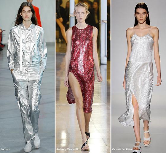 Tendencia, metálicos. Desfiles 3