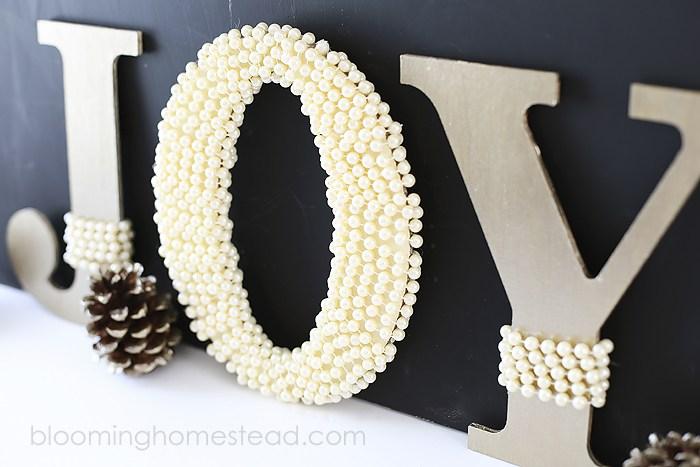 letras decorativas con perlas