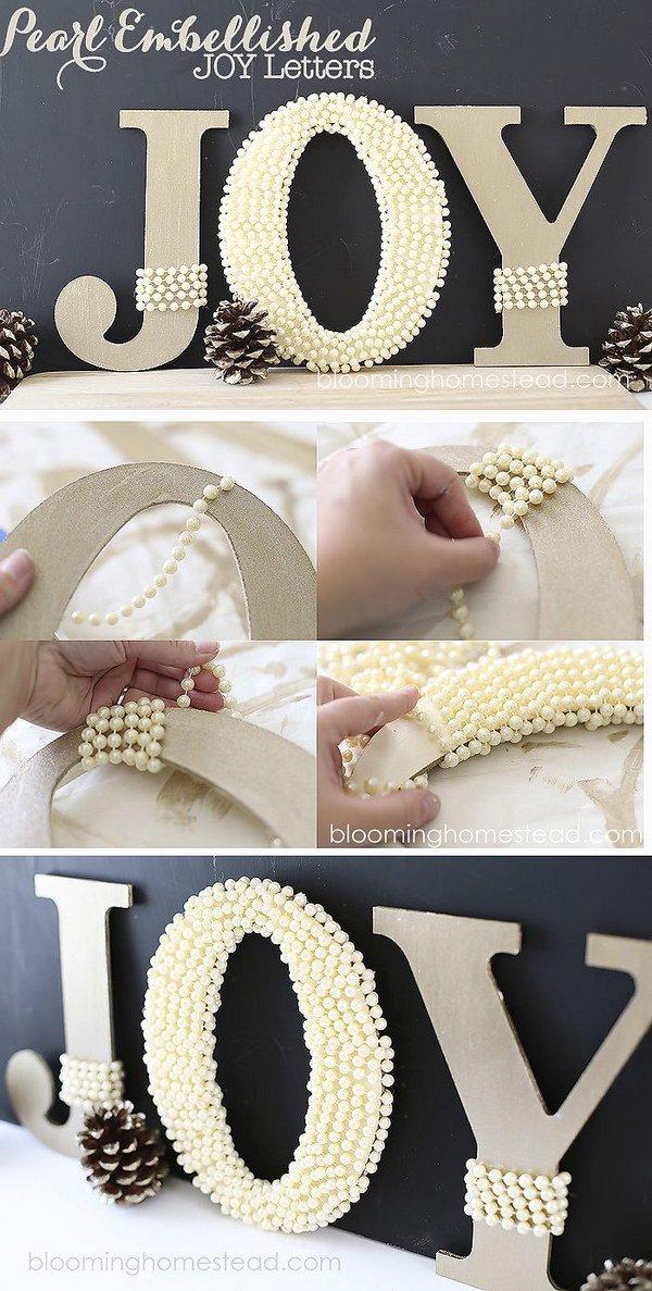 letras decorativas con perlas tutorial
