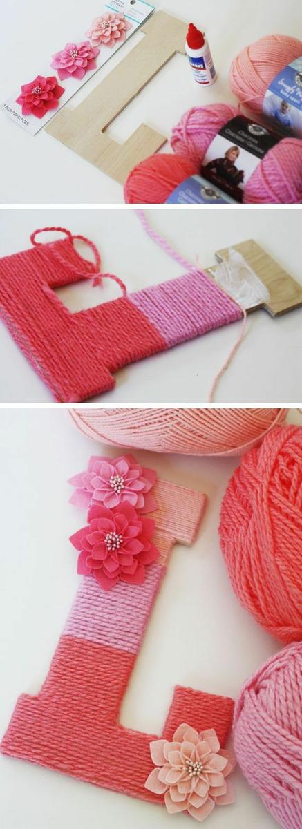 letras para decorar con lana